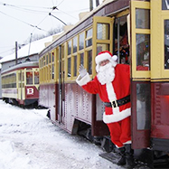 Santa at Shore Line Trolley Museum